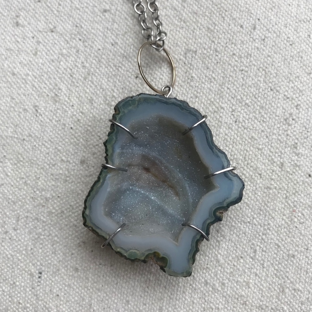 Melissa Joy Manning Caged Geode Necklace